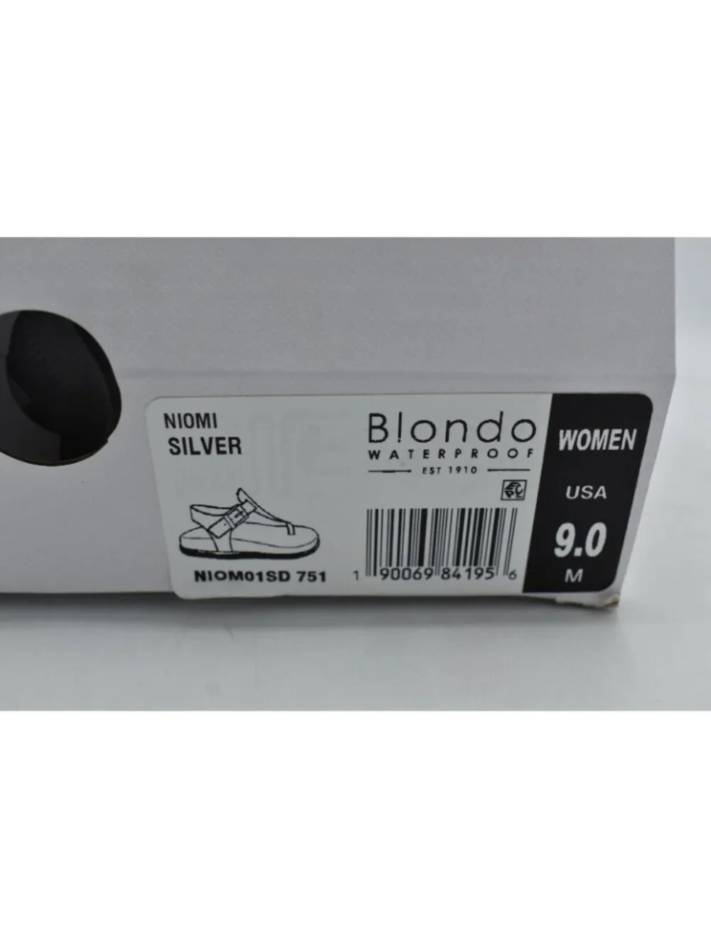 Blondo Womens Size 9 Niomi Ankle Strap Metallic Silver‎ Leather Sandals Shoes
